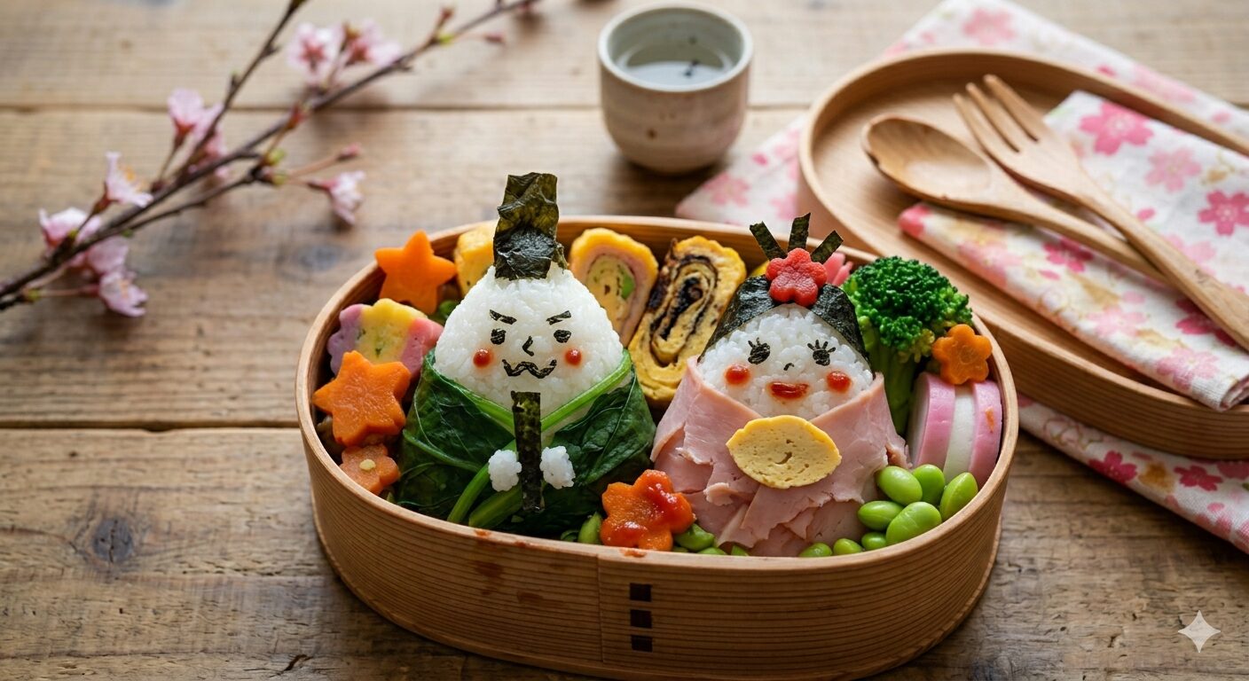 キャラ弁苦手でもOK！幼稚園のひな祭り弁当は「丸おにぎり2つ」で可愛くなる