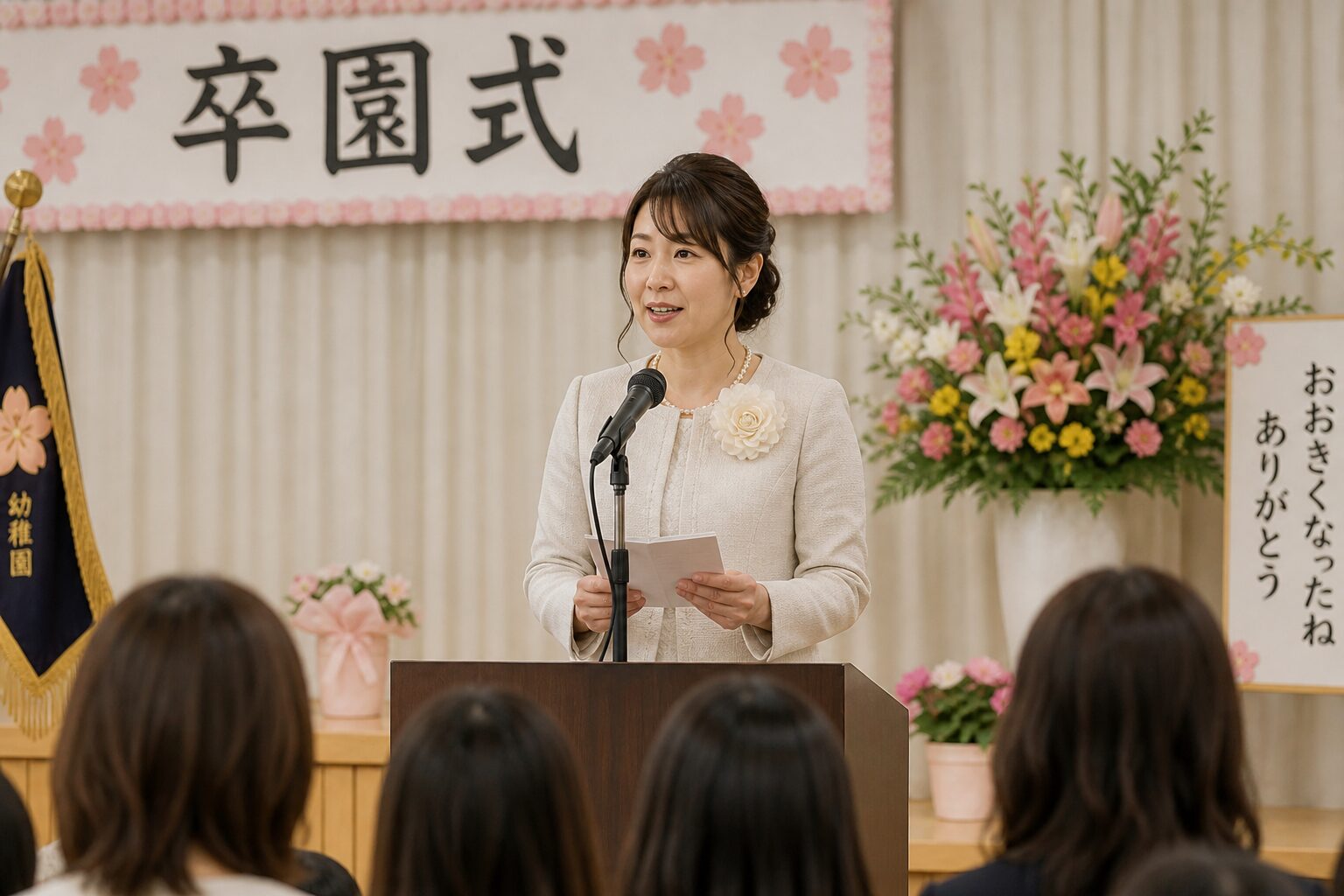 【コピペOK】卒園式の保護者代表挨拶（謝辞）例文｜失敗しない流れ
